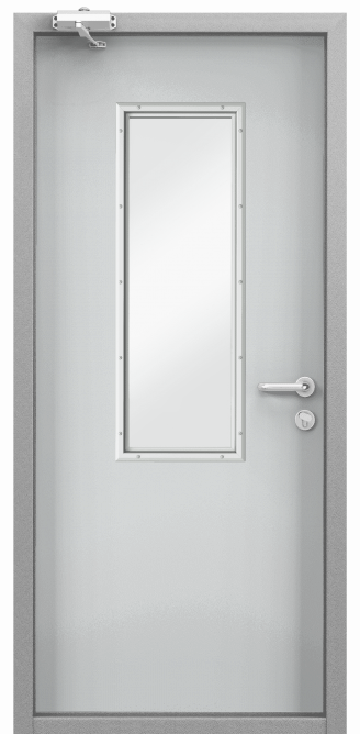 Дверь противопожарная EI 60, Порошково-полимерное покрытие, —, RAL 7035 серый в Хабаровске